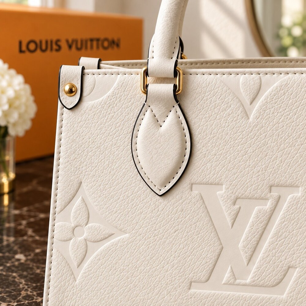 Louis Vuitton Ivory OnTheGo PM Tote - Picture 5 of 6